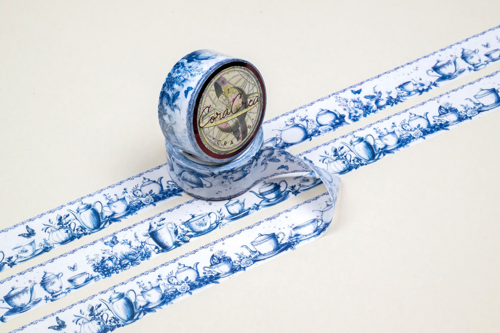 CoraCreaCrafts Washi Tape - Blue Tea