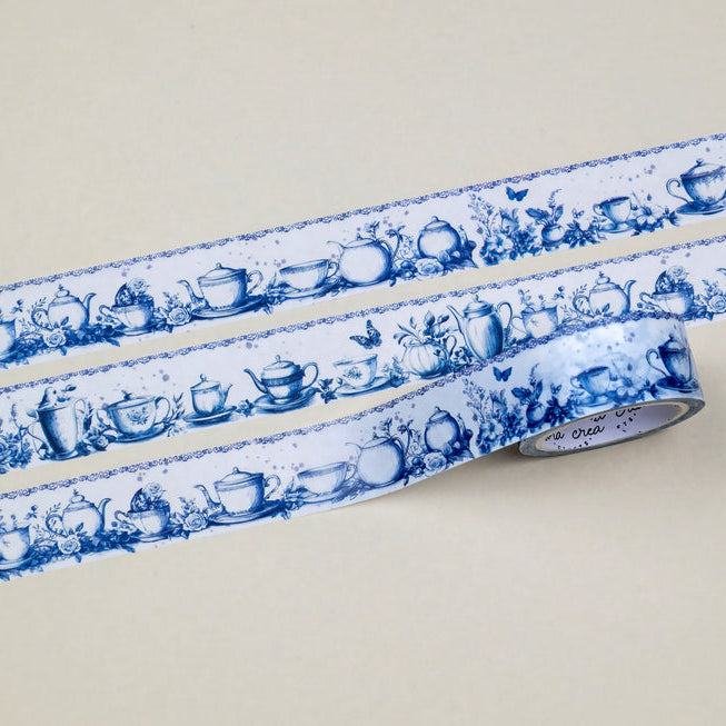 CoraCreaCrafts Washi Tape - Blue Tea