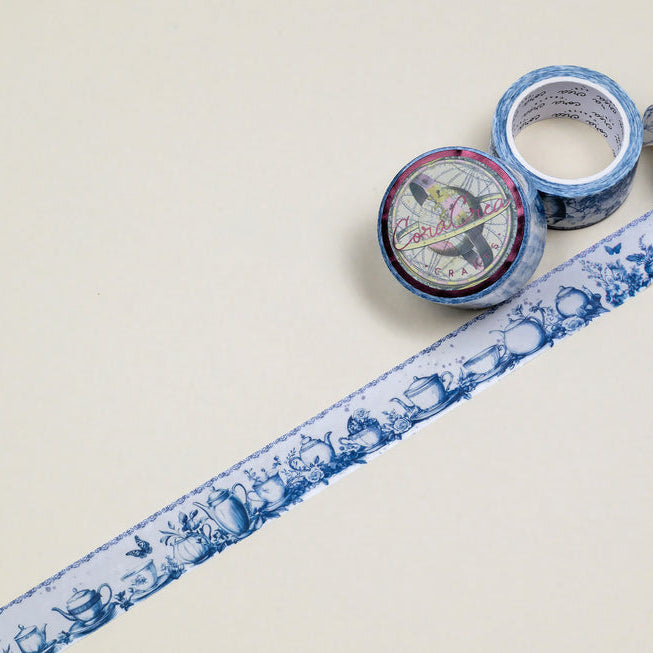 CoraCreaCrafts Washi Tape - Blue Tea