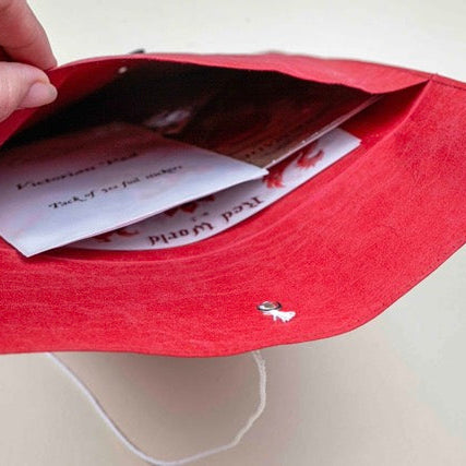 CoraCreaCrafts Red Storage Envelope