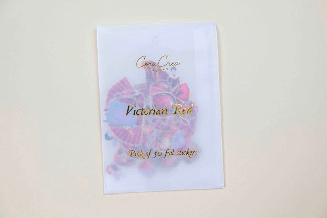 CoraCreaCrafts Foil Sticker Pack - Victorian Red