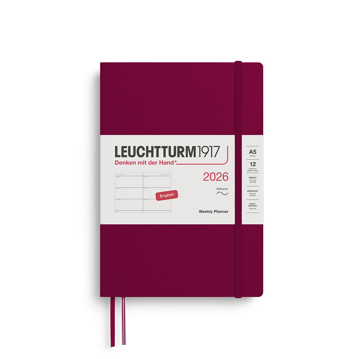 Leuchtturm Weekly Softcover Planner - Medium (A5) 5 3/4" x 8 1/4"