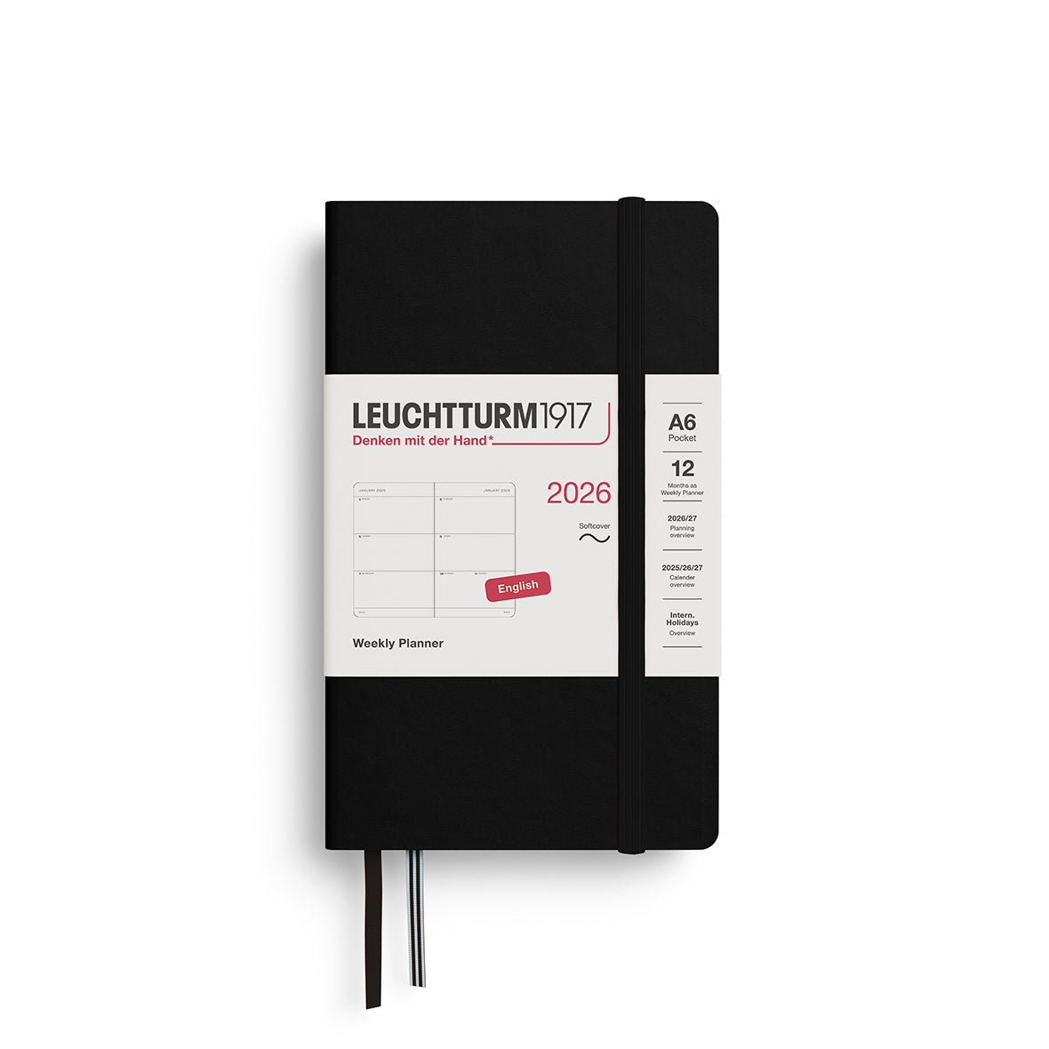 Leuchtturm Weekly Softcover Planner - Pocket (A6) 3 1/2" x 6"
