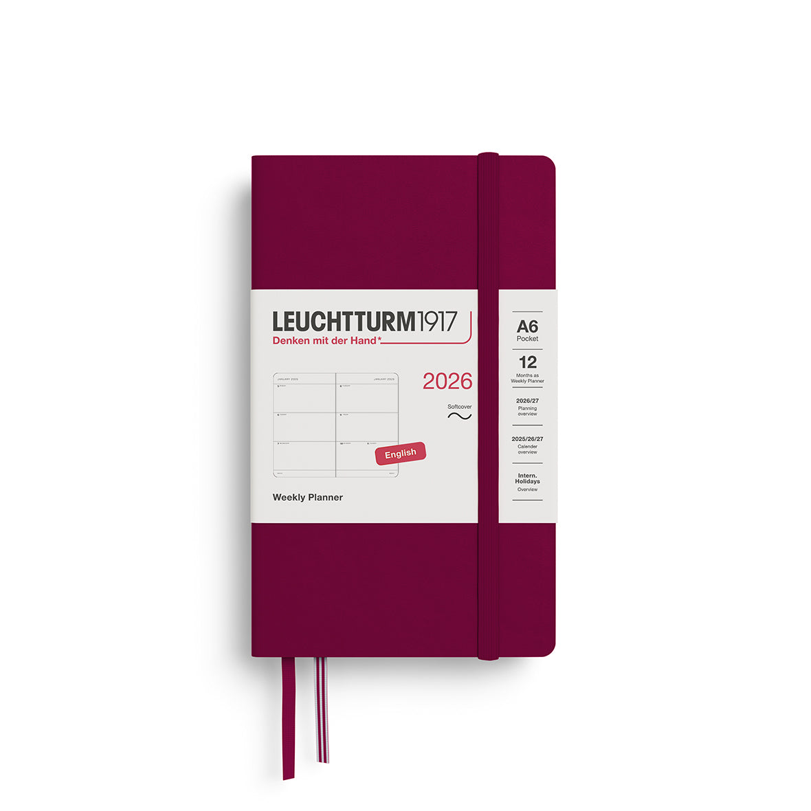 Leuchtturm Weekly Softcover Planner - Pocket (A6) 3 1/2" x 6"