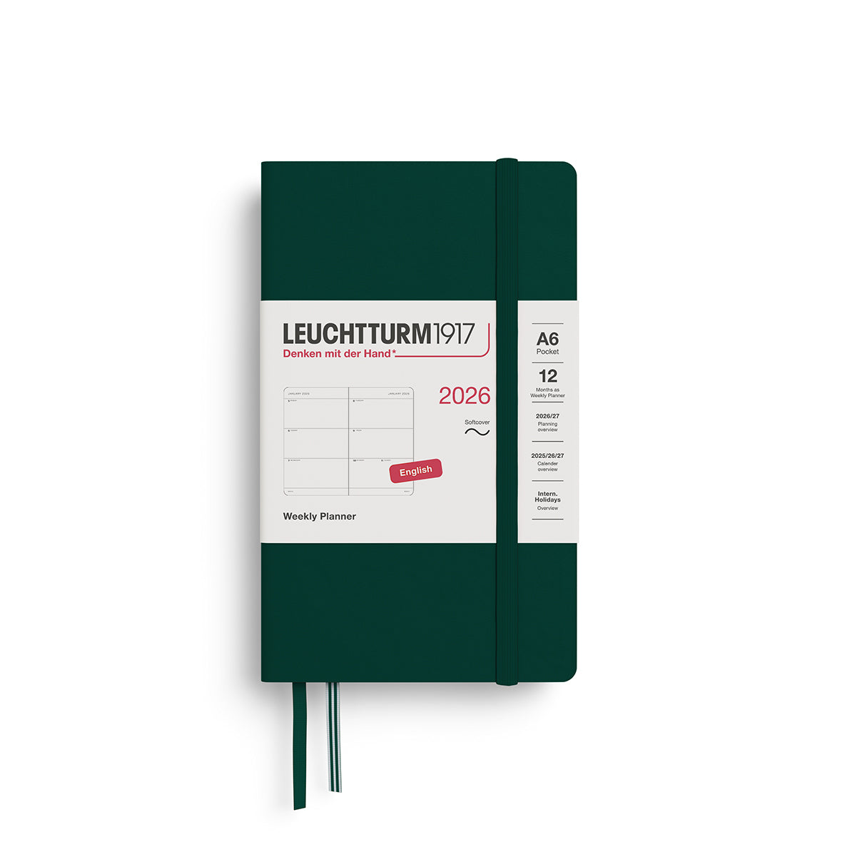 Leuchtturm Weekly Softcover Planner - Pocket (A6) 3 1/2" x 6"