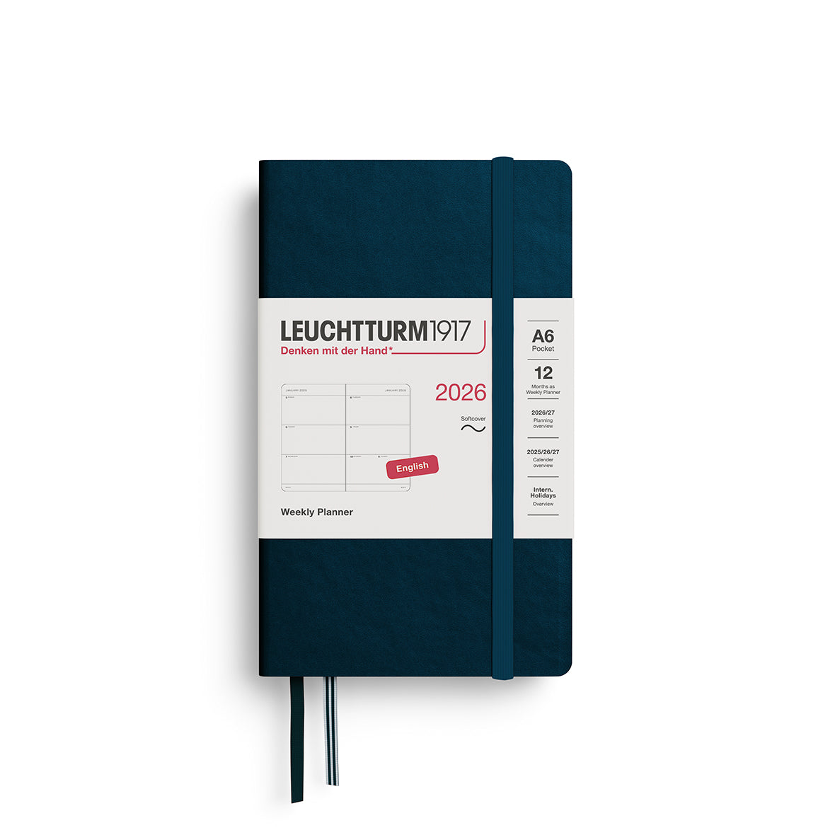 Leuchtturm Weekly Softcover Planner - Pocket (A6) 3 1/2" x 6"