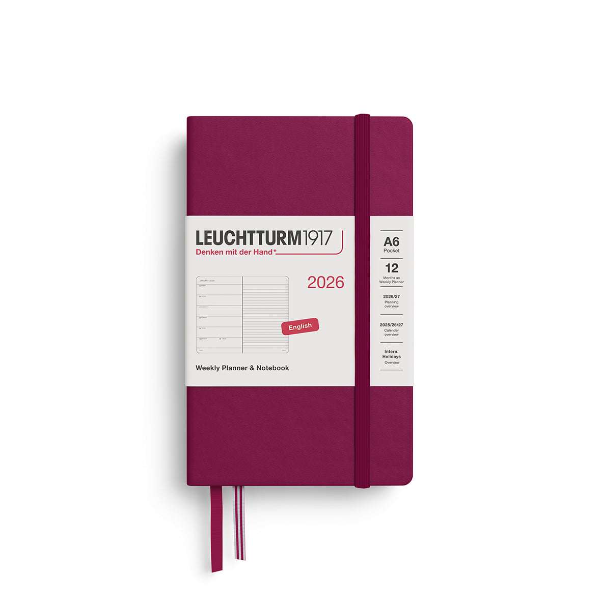 Leuchtturm Weekly Planner & Notebook - Pocket (A6) 3 1/2" x 6"