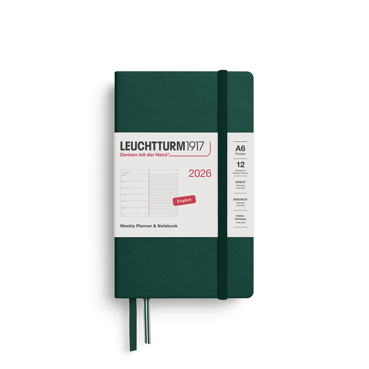 Leuchtturm Weekly Planner & Notebook - Pocket (A6) 3 1/2" x 6"