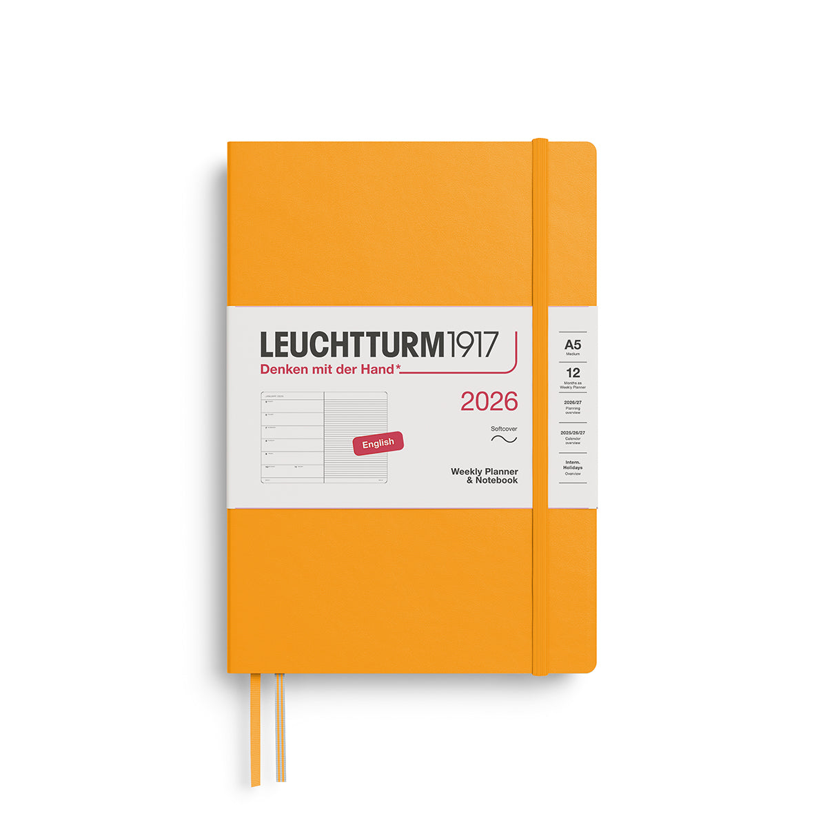 Leuchtturm Weekly Softcover Planner & Notebook - Medium (A5) 5 3/4" x 8 1/4"