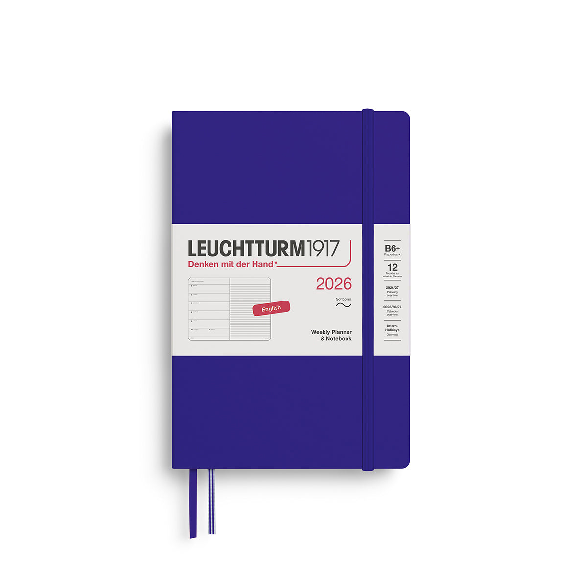 Leuchtturm Weekly Softcover Planner & Notebook - Paperback (B6+) 5" x 7 1/2"