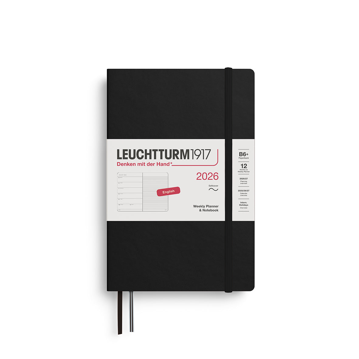 Leuchtturm Weekly Softcover Planner & Notebook - Paperback (B6+) 5" x 7 1/2"