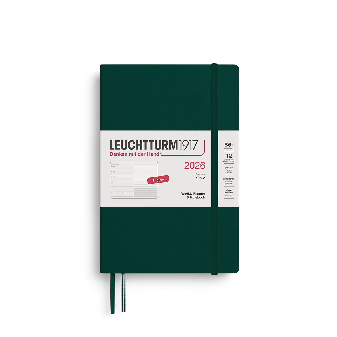 Leuchtturm Weekly Softcover Planner & Notebook - Paperback (B6+) 5" x 7 1/2"