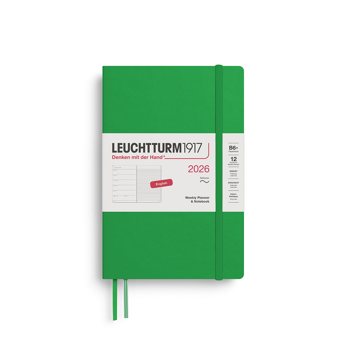 Leuchtturm Weekly Softcover Planner & Notebook - Paperback (B6+) 5" x 7 1/2"