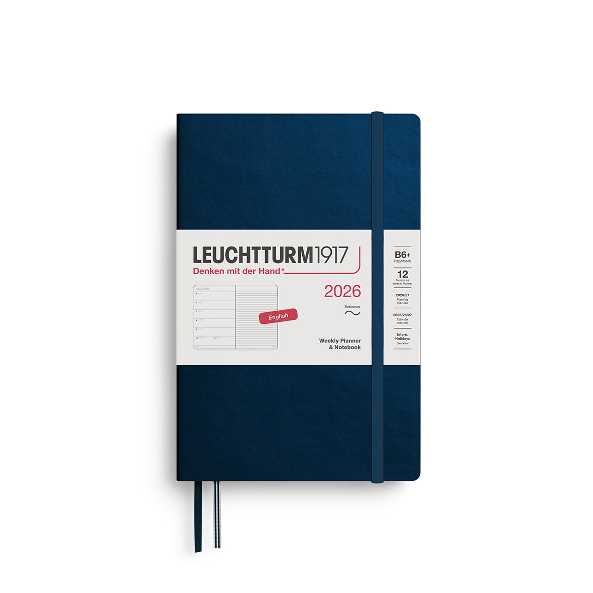 Leuchtturm Weekly Softcover Planner & Notebook - Paperback (B6+) 5" x 7 1/2"