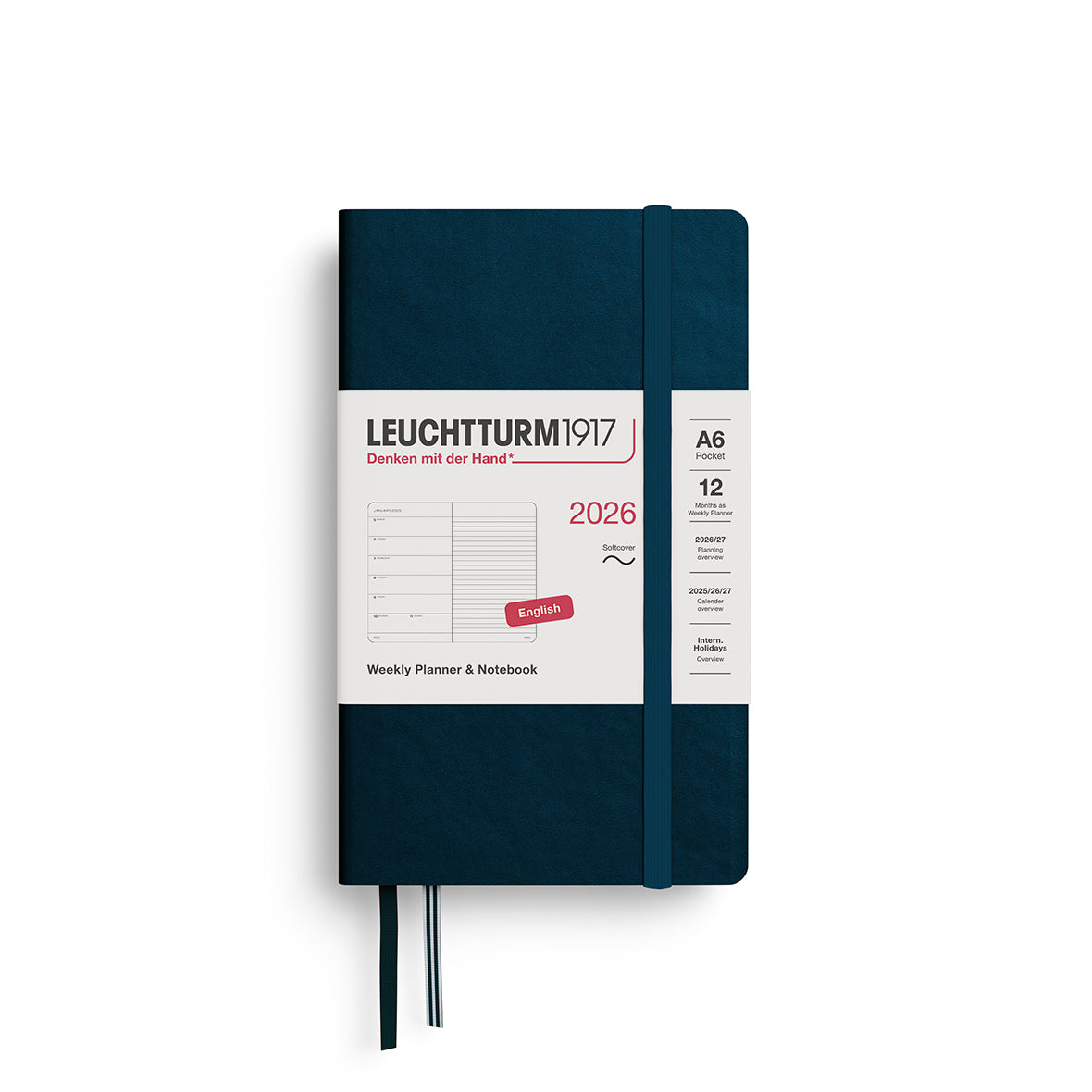Leuchtturm Weekly Softcover Planner & Notebook - Pocket (A6) 3 1/2" x 6"