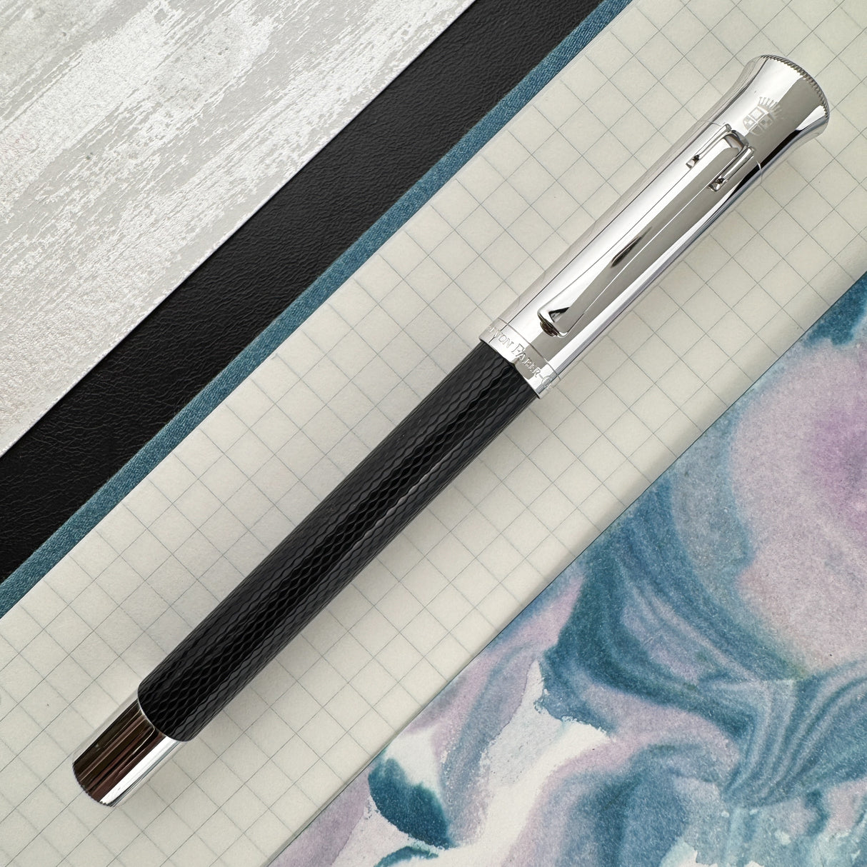 Graf von Faber-Castell Guilloche Fountain Pen - Black