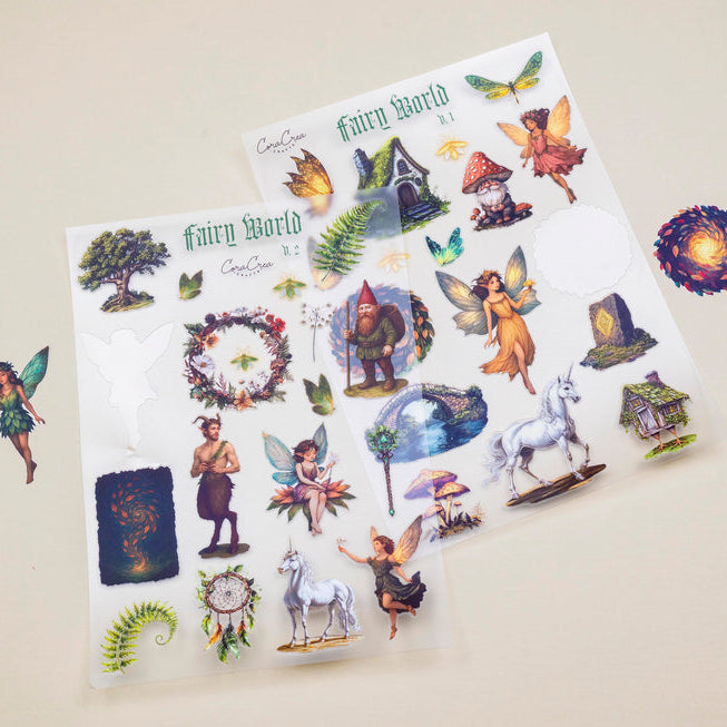 CoraCreaCrafts Fairy World Sticker Sheets