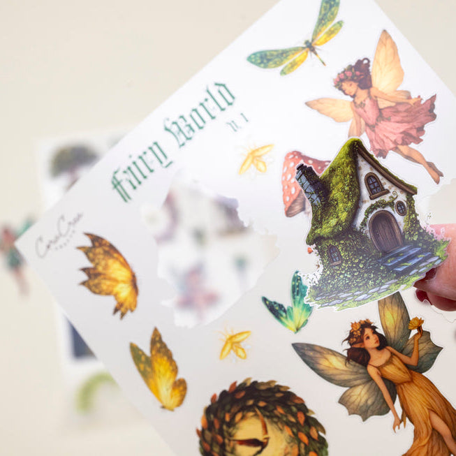 CoraCreaCrafts Fairy World Sticker Sheets
