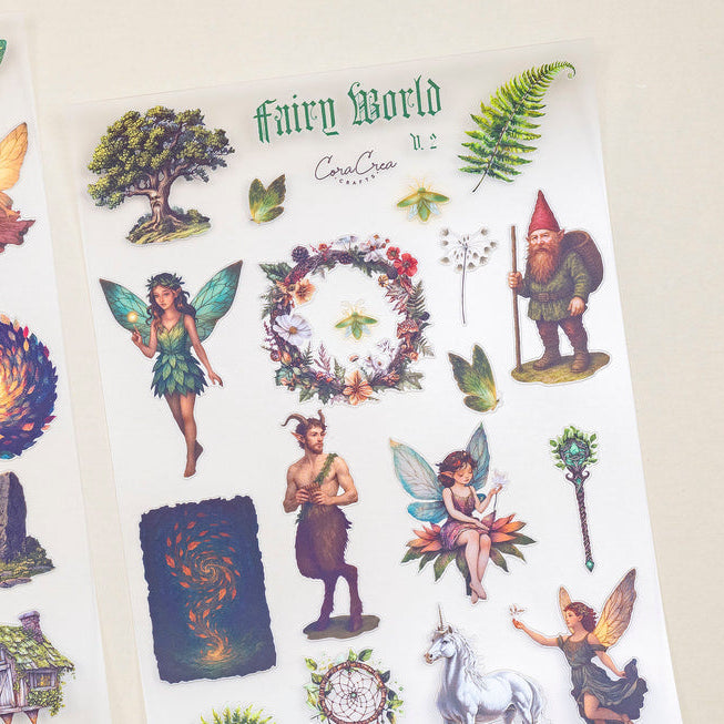 CoraCreaCrafts Fairy World Sticker Sheets