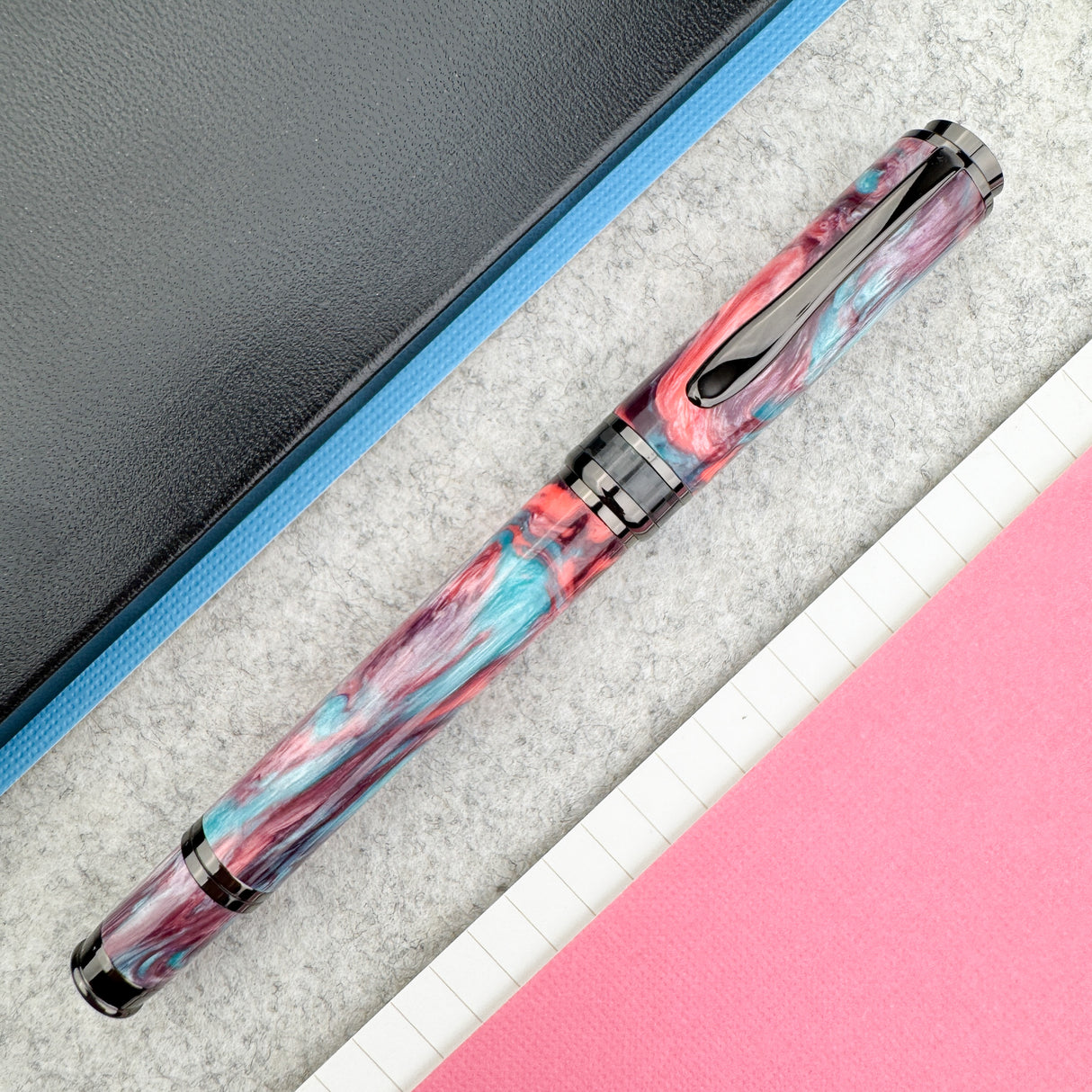 Monteverde Innova Fountain Pen - Salt Water Wine w/ Gunmetal (Atlas Exclusive)