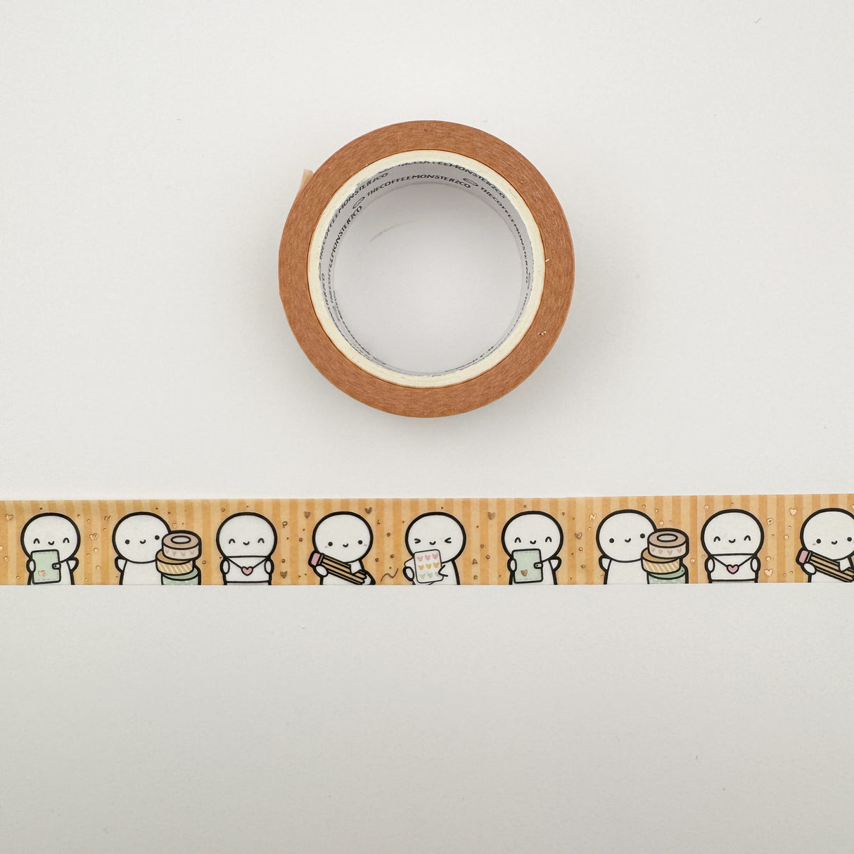 TheCoffeeMonsterzCO Planning Time 4.0 Orange Stripe Washi Tape