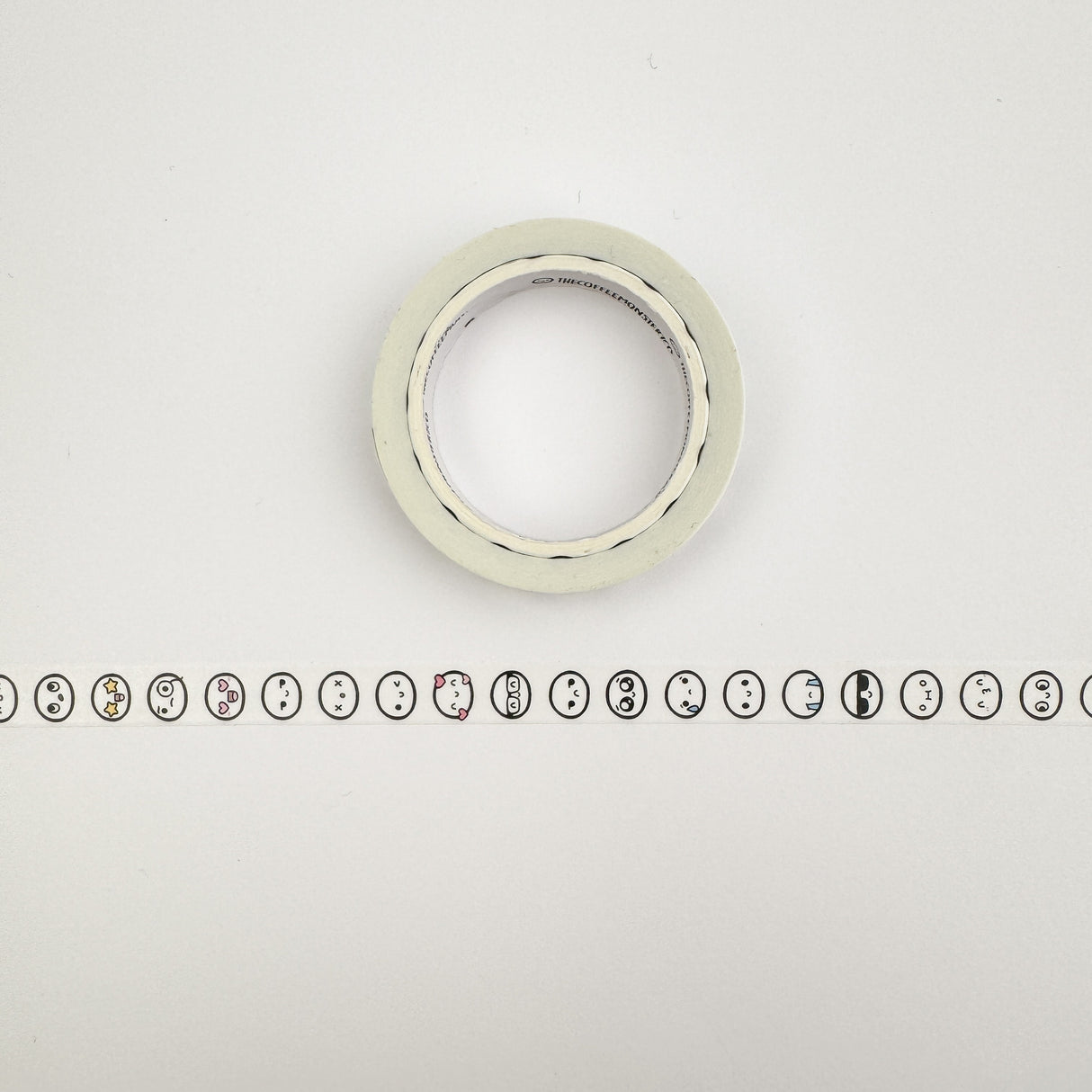 TheCoffeeMonsterzCO Vertical Emoti Heads Sample Washi Tape - 7mm