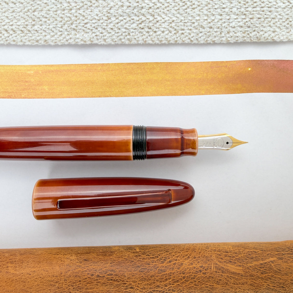 Taccia Miyabi Earth Fountain Pen - Toki Tamenuri (Limited Edition)