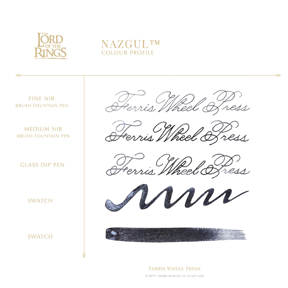 Ferris Wheel Press x The Lord of the Rings Nazgûl Signature Ink - 38ml Bottled Ink