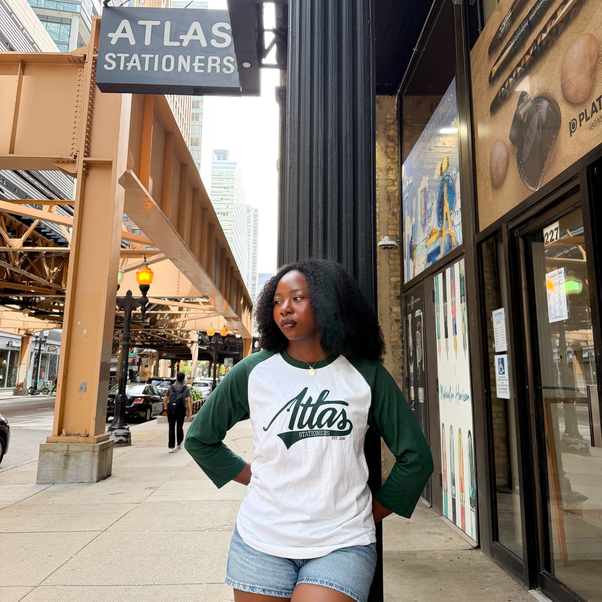 Atlas Stationers Baseball Shirt - Green (Atlas Exclusive)
