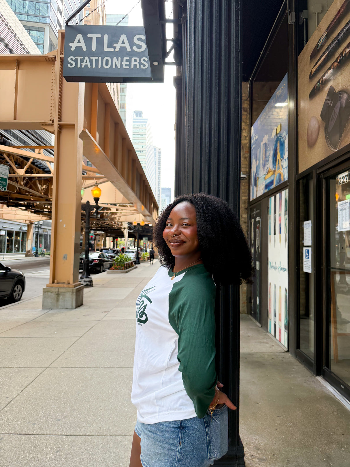 Atlas Stationers Baseball Shirt - Green (Atlas Exclusive)