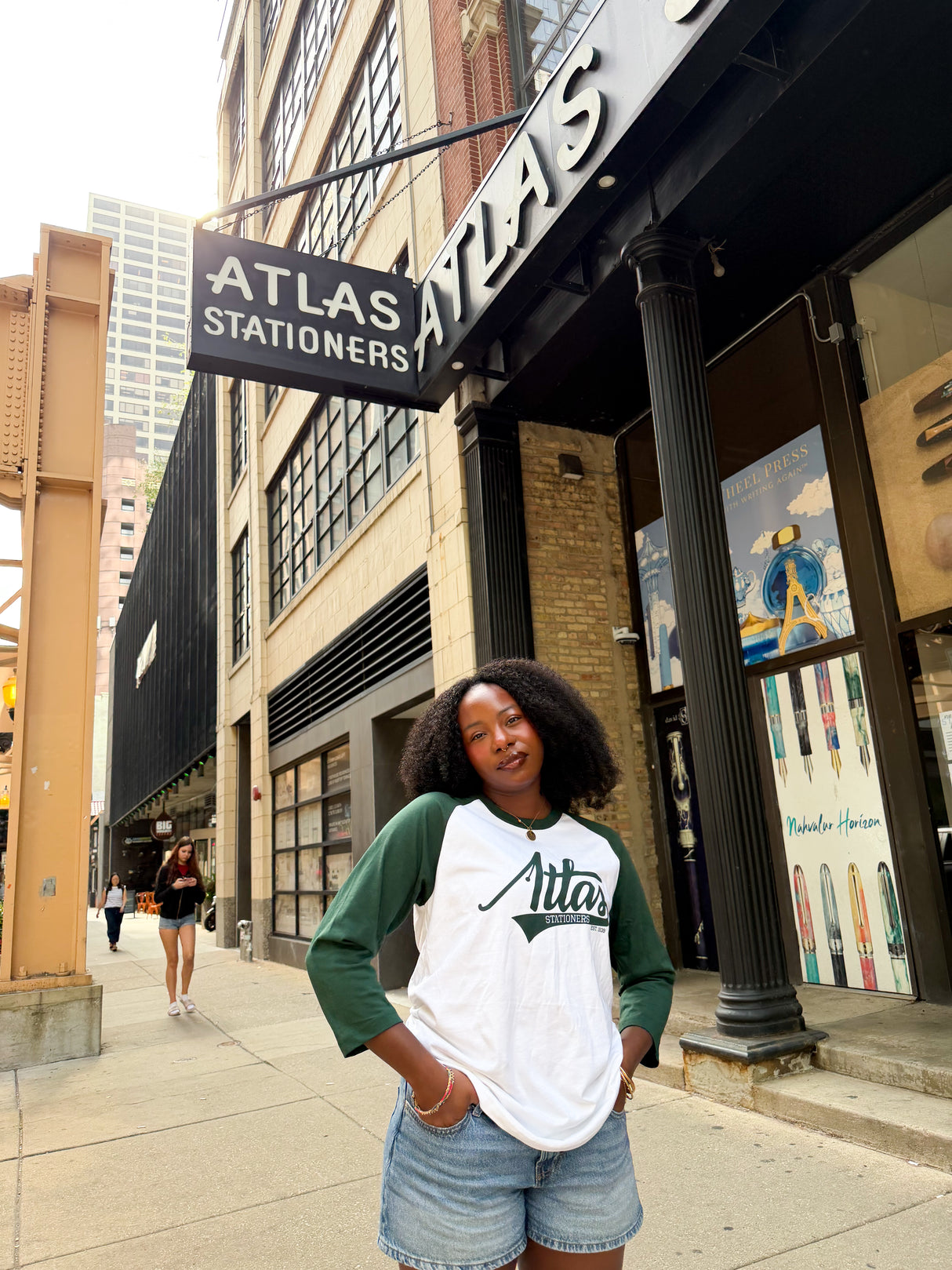 Atlas Stationers Baseball Shirt - Green (Atlas Exclusive)