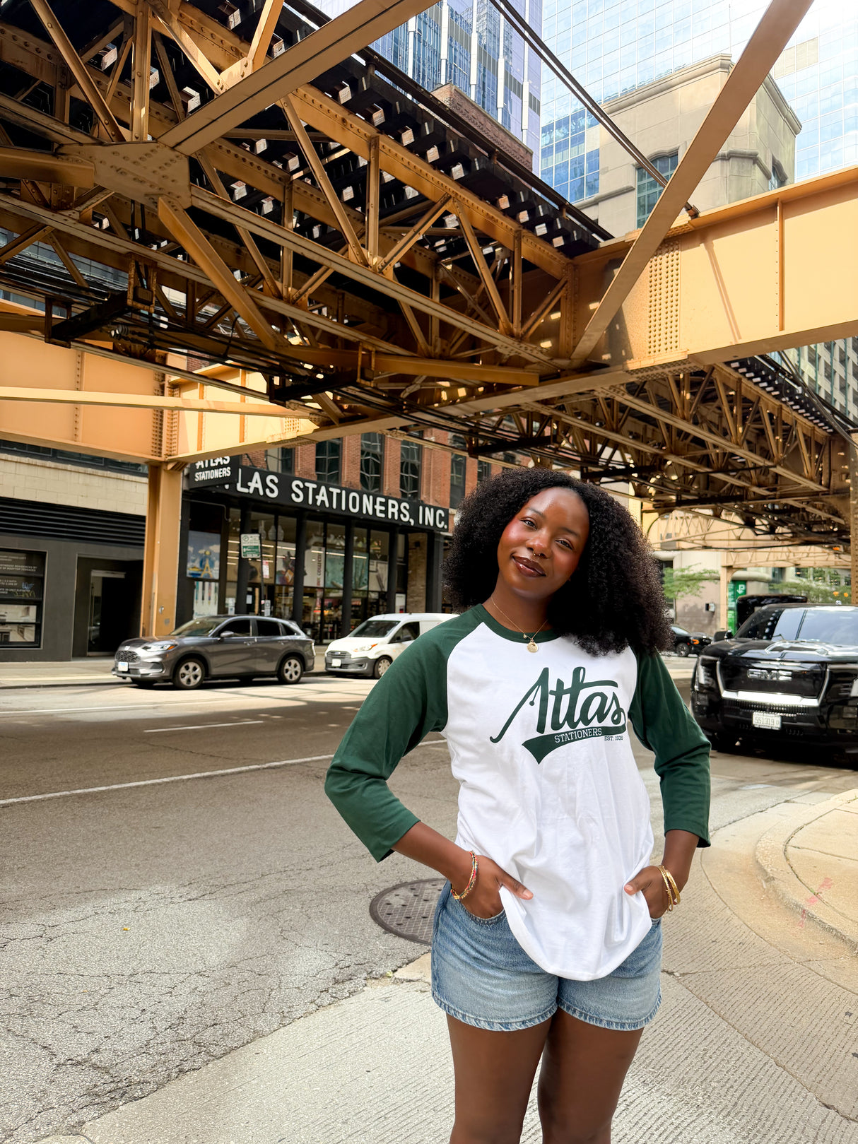 Atlas Stationers Baseball Shirt - Green (Atlas Exclusive)