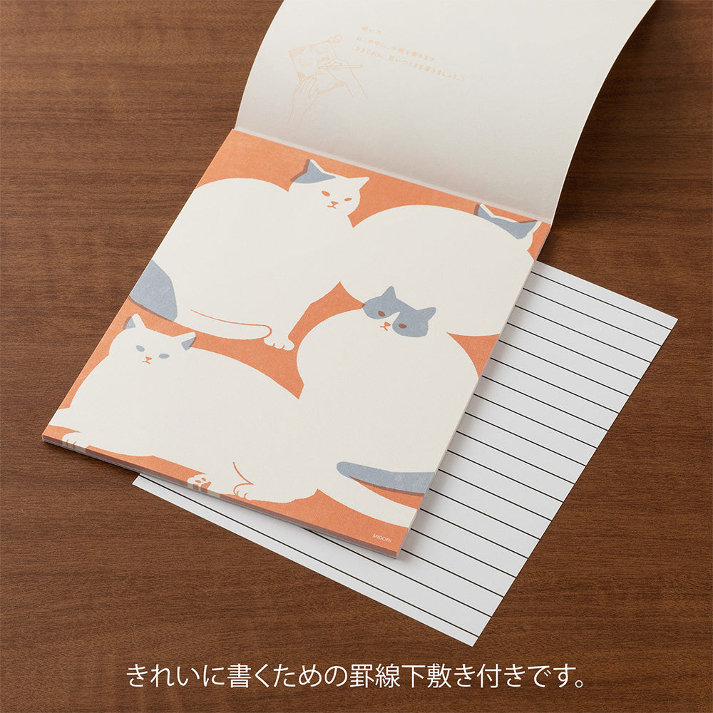 Midori Kimagure Easy&Cozy Letter Pad - Cat
