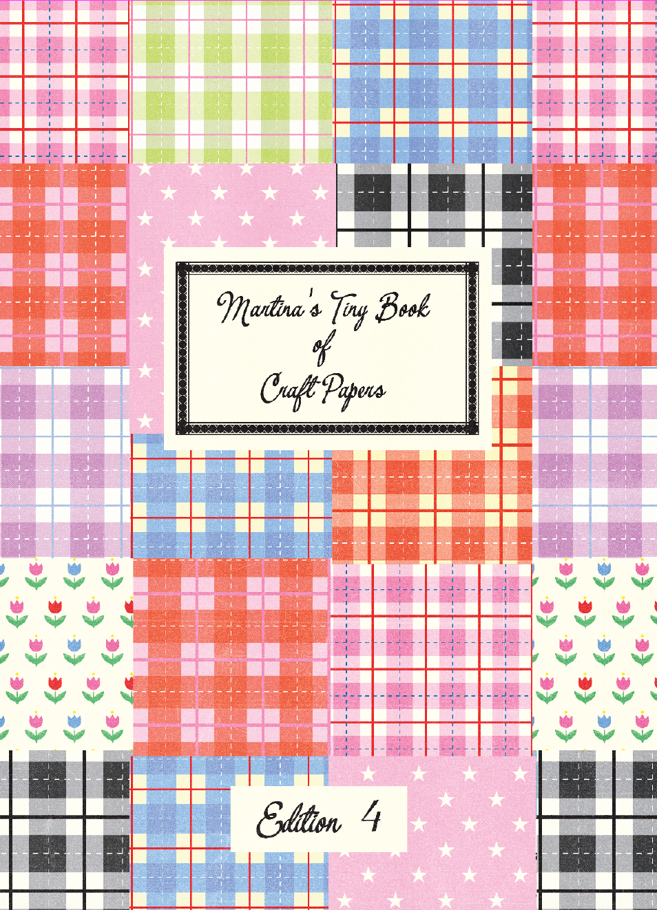 TINY STORE Martina’s Tiny Book of Scrapbooking Papers (Edition 4: Plaid & Stars!)