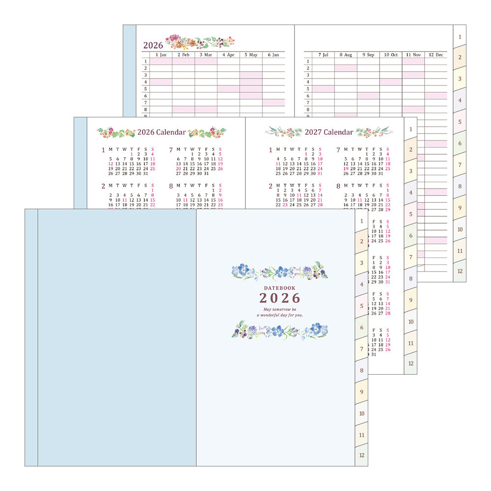 Midori Mini Pocket Diary - Country Time Flowers