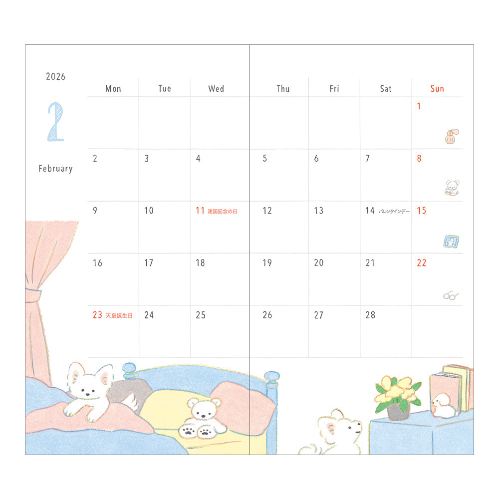 Midori Slim Pocket Diary - Dogs