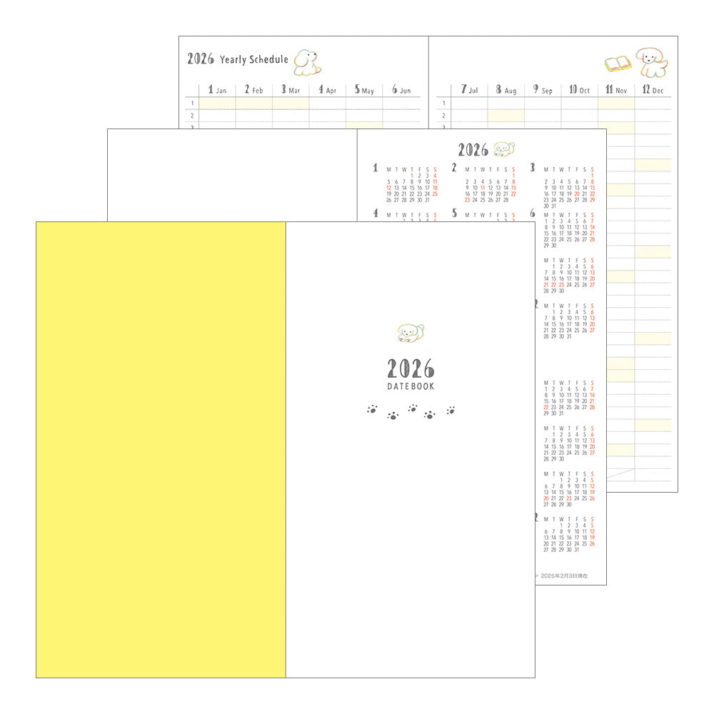 Midori Slim Pocket Diary - Dogs