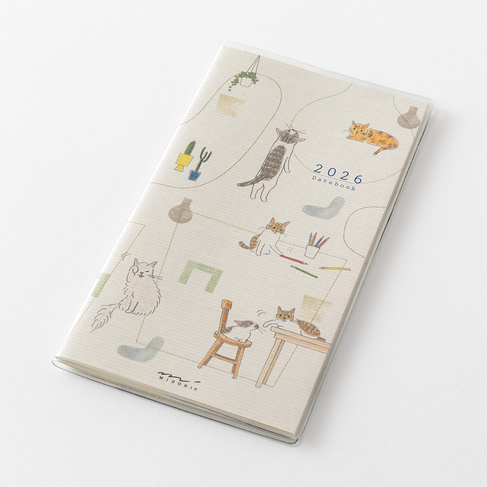 Midori Slim Pocket Diary - Cats