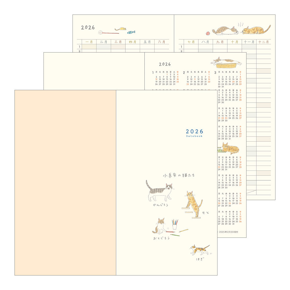 Midori Slim Pocket Diary - Cats
