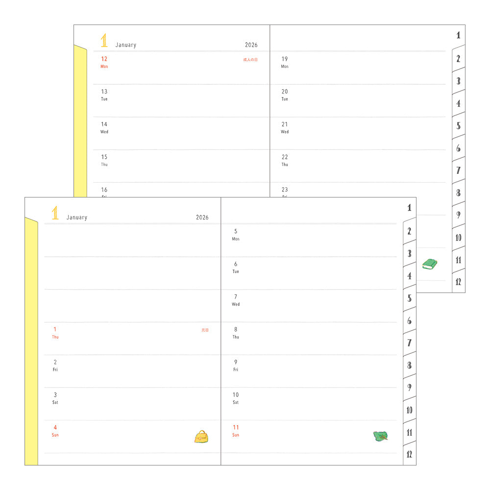 Midori A6 Pocket Diary - Dogs