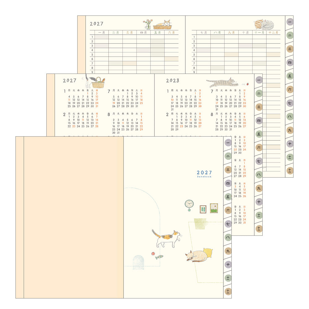 Midori Mini Pocket Diary - Cat