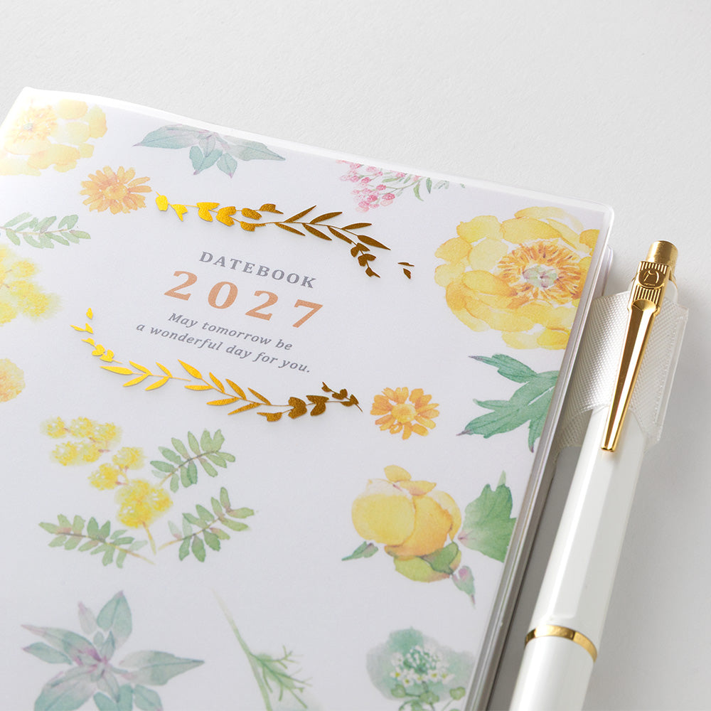 Midori A6 Pocket Diary - Country Time Flower