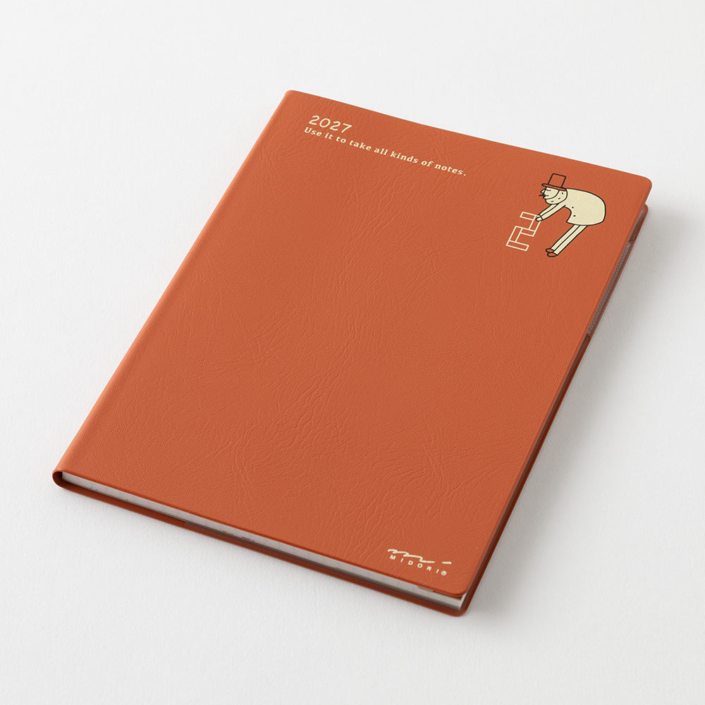 Midori A6 Pocket Diary - Monthly Ojisan