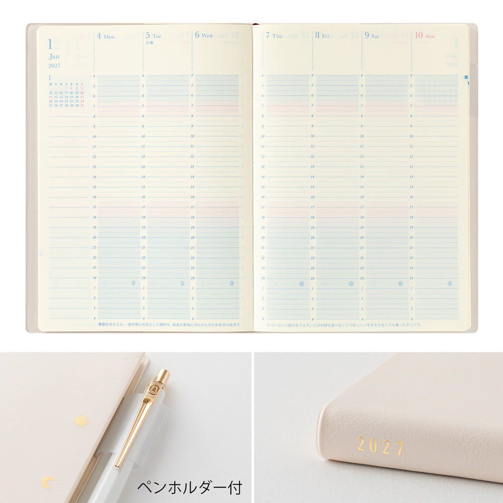 Midori B6 Gradation Diary - Day Length - Ivory