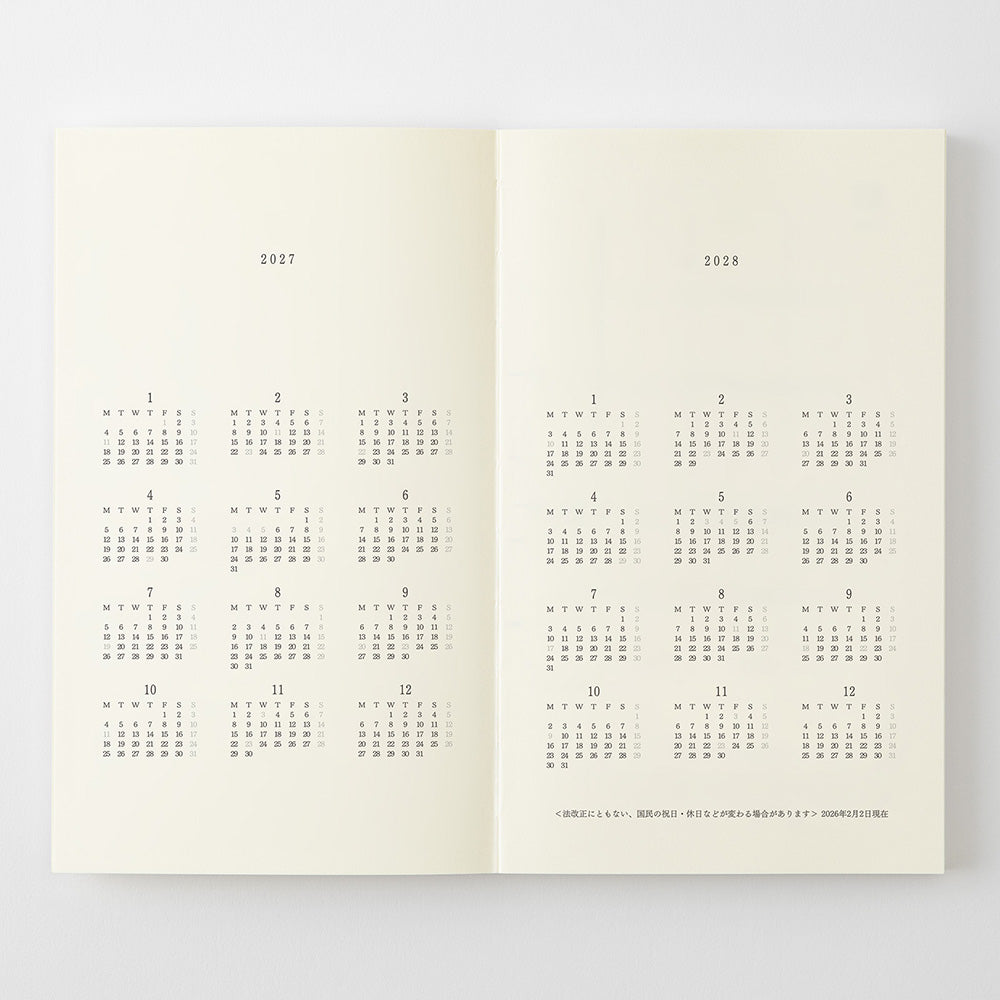 Midori MD Notebook Diary - B6 Slim