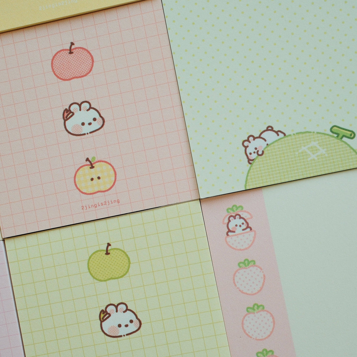 2jingis2jing Fruity Bunnie Mini Memo
