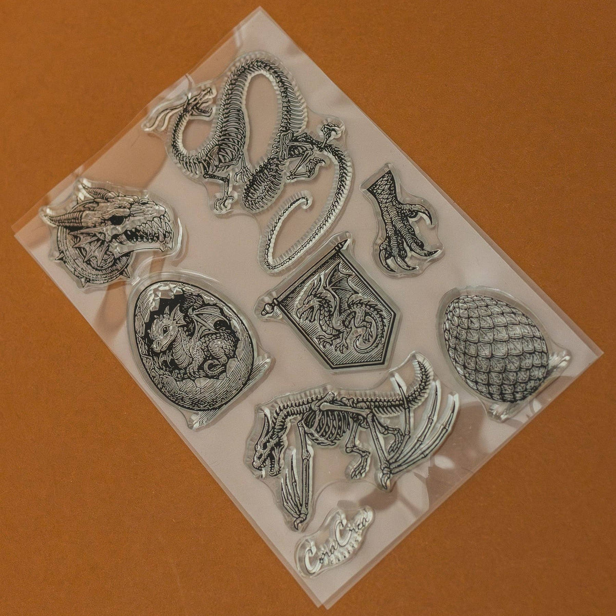 CoraCreaCrafts Dragons Clear Stamps