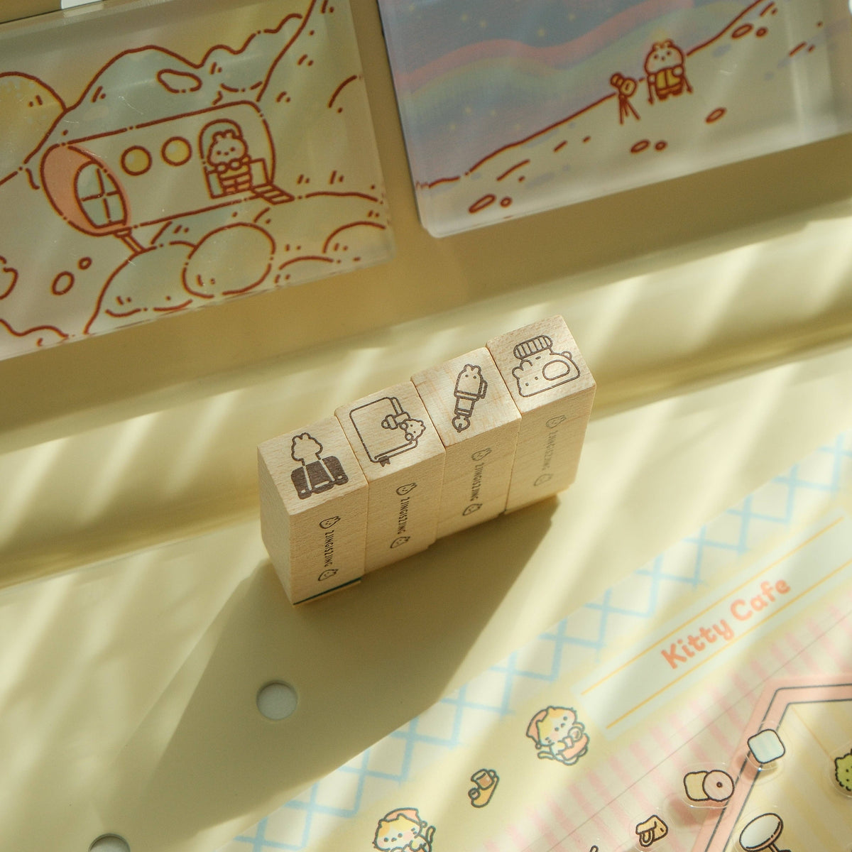 2jingis2jing Mini Rubber Stamp - Stationery Collection