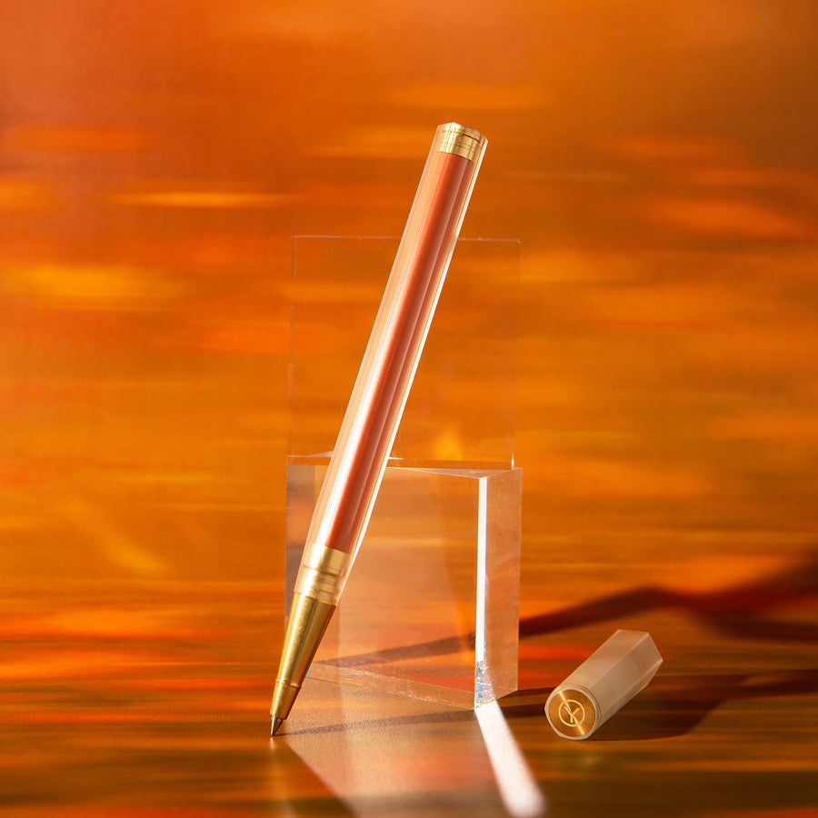 YStudio Glamour Evolve Elemental Rollerball Pen - Clear Orange