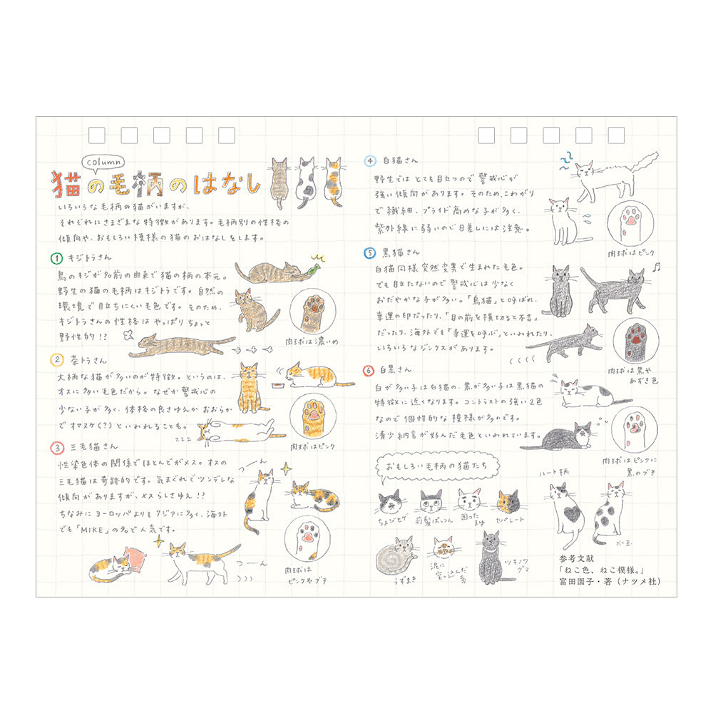 Midori Ring Calendar M - Cat